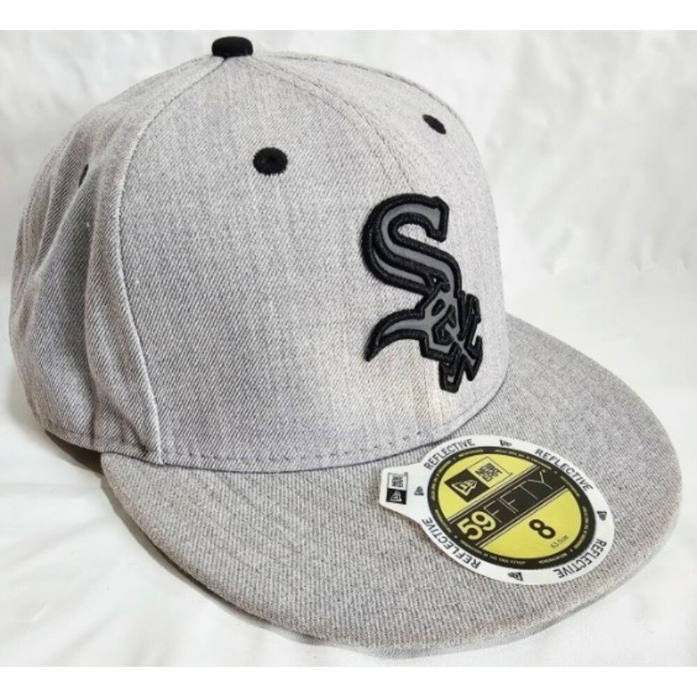 Chicago White Sox New Era 59Fifty Fitted Size 8 MLB Ball Cap Hat Light Gray